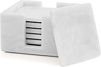 Vista 10 de Radicaln Juego de 6 posavasos de mármol de ónix verde, hechos a mano, 3.5 pulgadas, cuadrados para bebidas, juego de posavasos con soporte