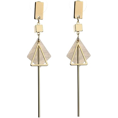 Geometric Triangle Earring Metal Simple Drop Dangle Earring Plating Gold Black Bohemian Dangling Costume Earring For Women Girl Bar Party Fashion Jewelry