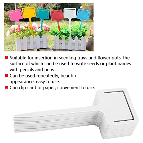 20PCS PVC Waterproof Durable, Gardening Plant Markers Gardening Flower Plant Label Tags Garden Seed Stake Tool,Plant Markers (White) - Image 2