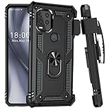 for Motorola g Stylus 5g 2021 Case with Belt Clip Holster Ring Holder, Military Grade Protection Cov