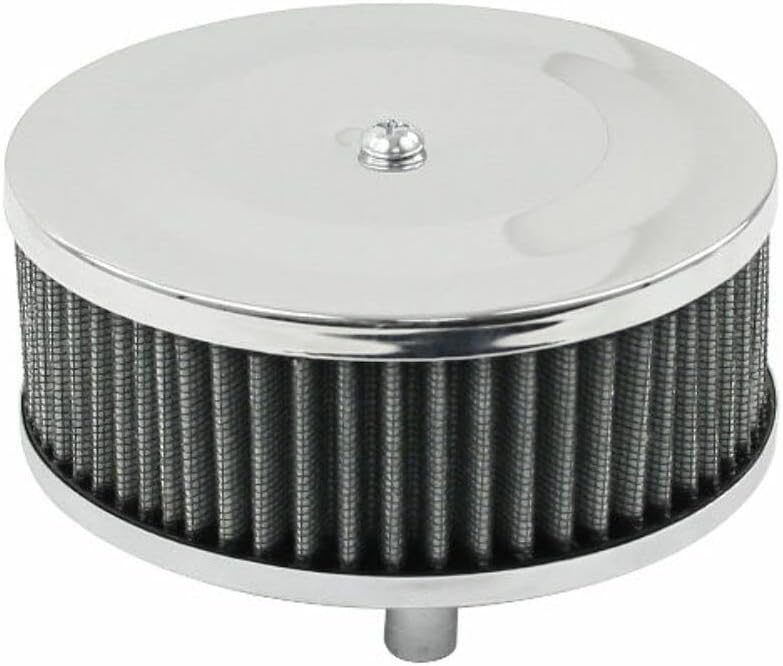 Filtro de ar cromado Empi 9045 para carburador VW original, 14 cm x 10,16 cm, gargalo de 5,08 cm – 1 unidade