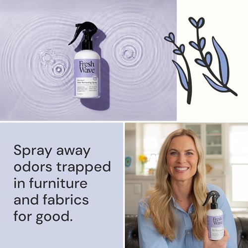 fresh wave lavender scent odor removing spray 8 fl oz  pack of 2  odor absorber for home furniture fabrics amp trash  safer odor relief