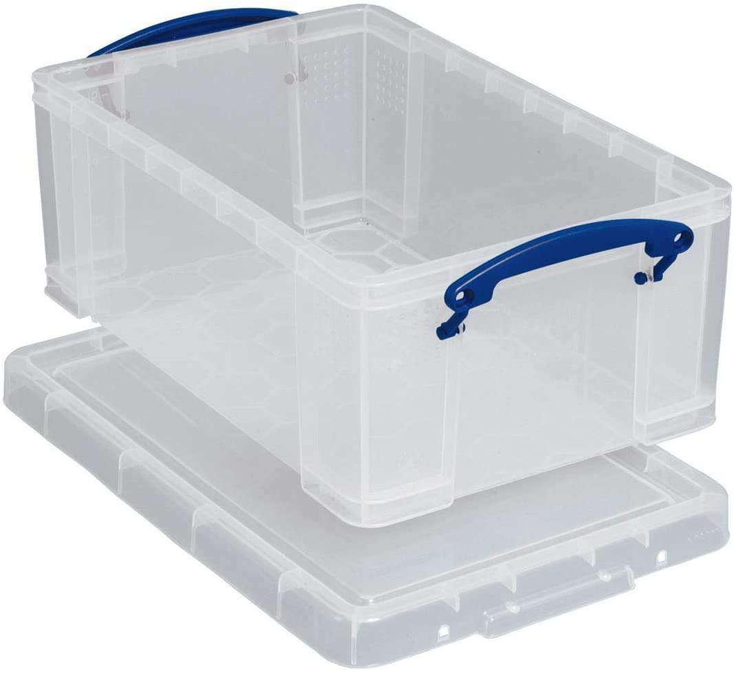 Really Useful Box 6 Stück Aufbewahrungsbox 3,0 Liter - für 18 CDs/10 DVDs - transparent