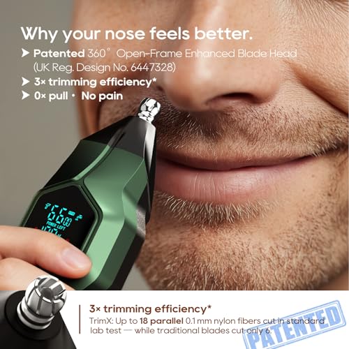 Image of Beard Trimmer for Men, Magnetic Snap-on Replacement Heads & Charging Dock, IPX7 Waterproof Cordless Hair Clippers, Mens Grooming Kits for Mustache /Body /Face /Ear /Nose, Olive Green