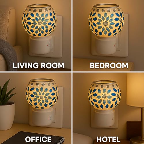 Image of Kapoor Dani Electric Camphor Diffuser /Bakhoor Aroma Oil /Dhoop Burner /Home Fragrance Room Freshener /Kapoordani Light Lamp for Office On /Off Button for Heating