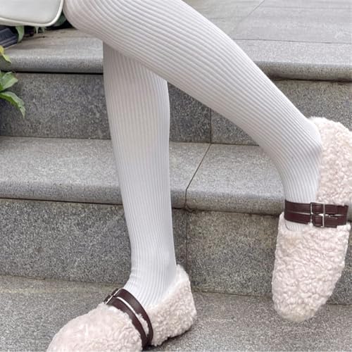Image of Mrotrida Women's Heart Pattern Tights Elastic Jacquard Love Heart Pantyhose Stockings
