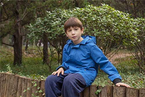 Image of Hiheart Boys Girls Waterproof Hooded Jackets Cotton Lined Rain Jackets