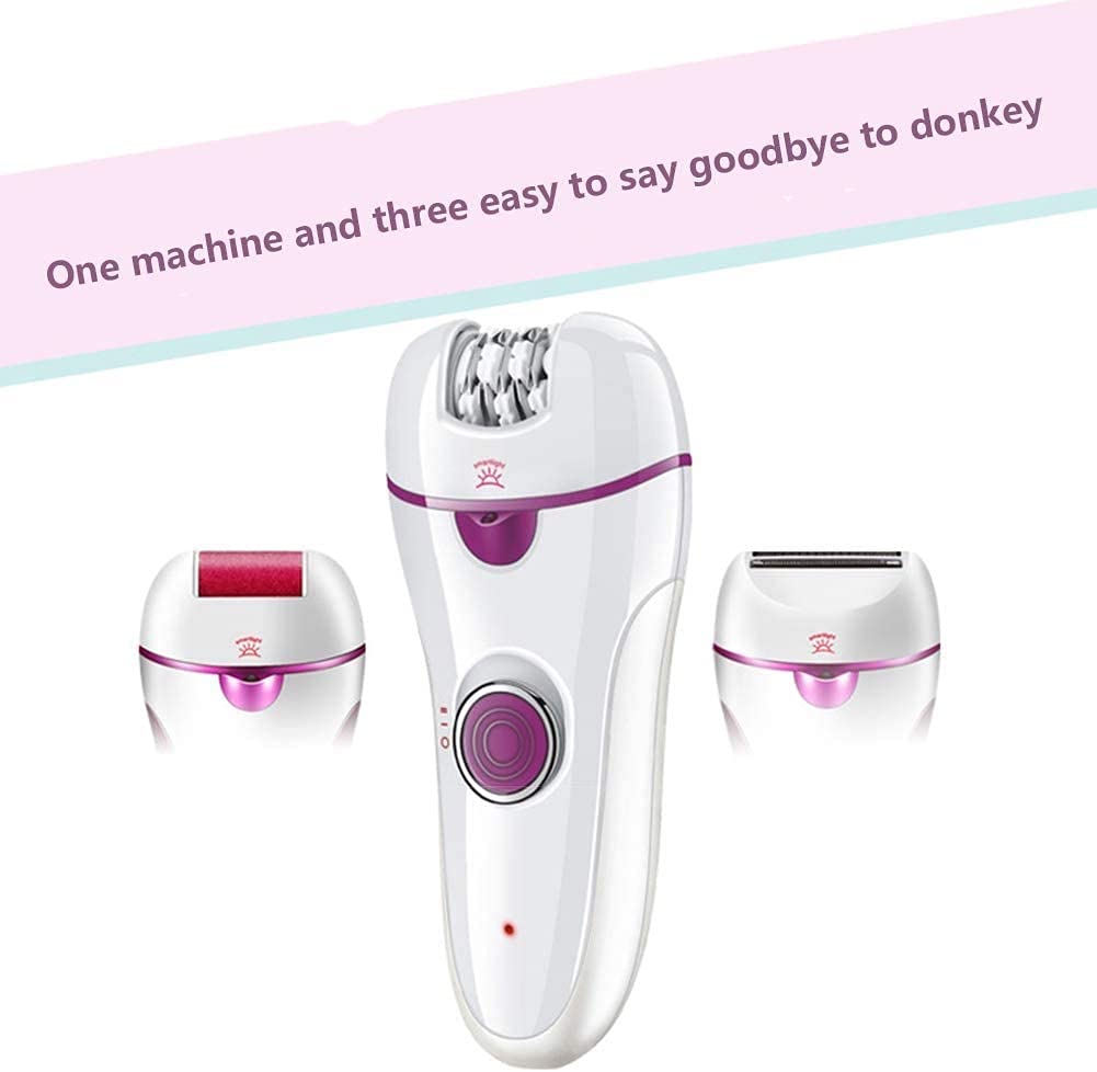 Epilatore, depilazione for le donne, 3 in 1 Rasoi ricaricabili Bikini Trimmer Depilazione dei capelli Rasoio for il corpo facciale Ascella for il corpo Gamba Grinder Grinder Shaver Cura del piede