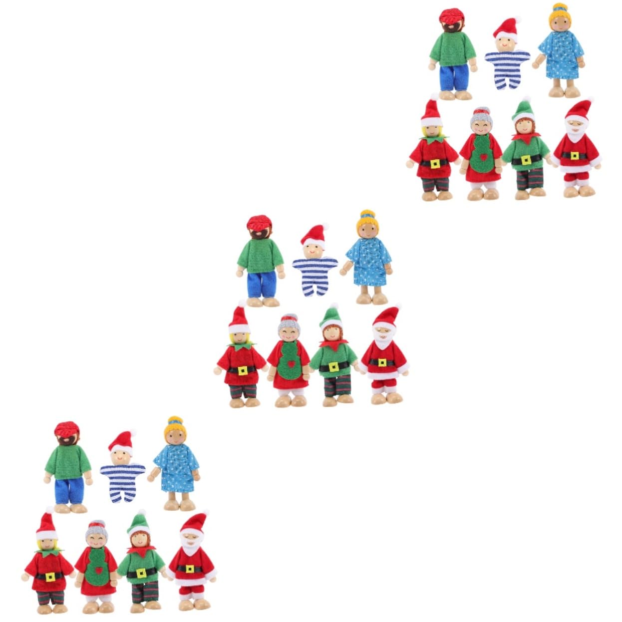 TOYANDONA 21 Piezas Muñeca Familiar Minifiguras De Acción Figura De Acción Mini Juguetes Minimuñeca Juguetes Infantiles Juego De Muñecas Familiares Móvil Niño Madera Conjunto Familiar