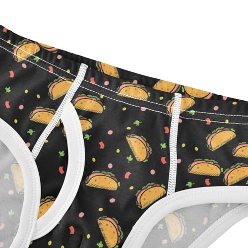 Boys' Exclusive Briefs Toddler Underwear 95% Combed Cotton Boxerbriefs 2T Taco Pattern 244