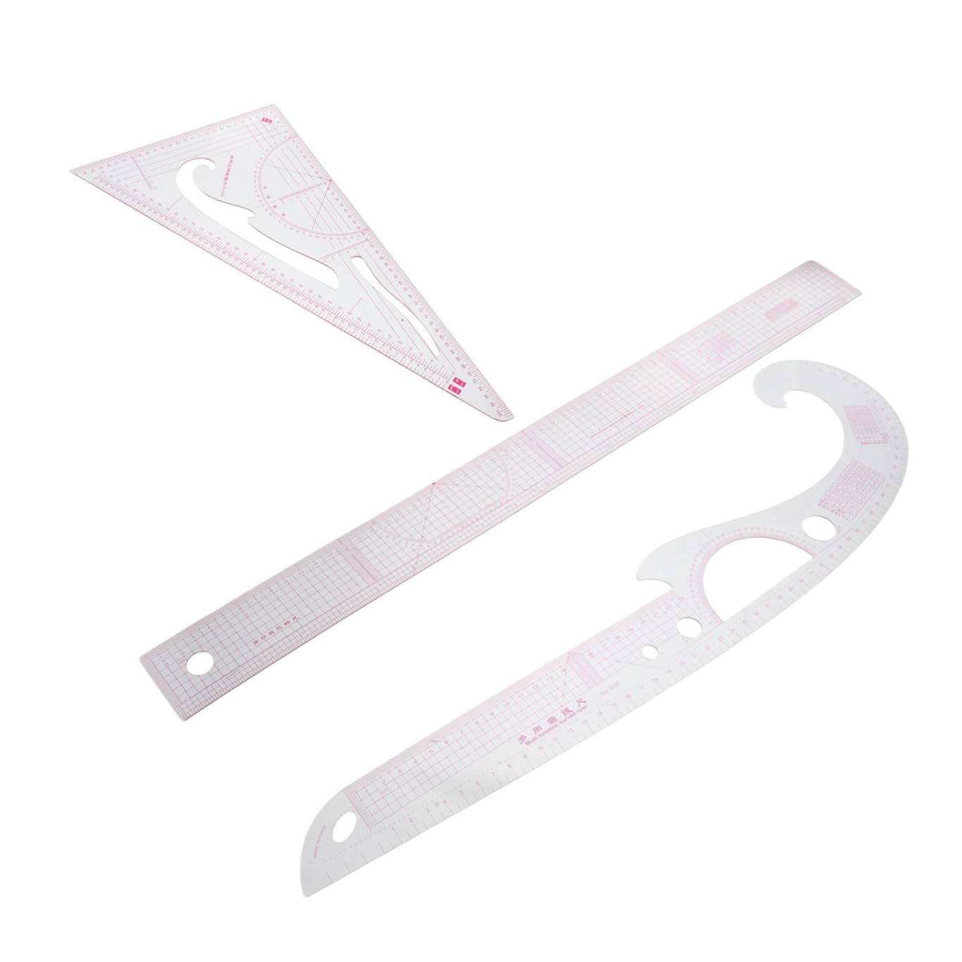 3pcs Tailor Rulers Sewing Tools Set with French Curve and Pattern Making Rulers for Professional Garment Cutting and DIY Clothing Design