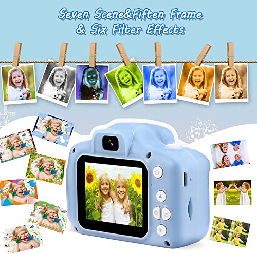 Hyleton Kids Selfie Digital Camera,Toys For 3 4 5 6 7 8 9 Year Old Child Toddler Video Camera,Christmas Birthday Gift For Age 3-8 Girls Boys With 32Gb Sd Card (Blue) #TOP5