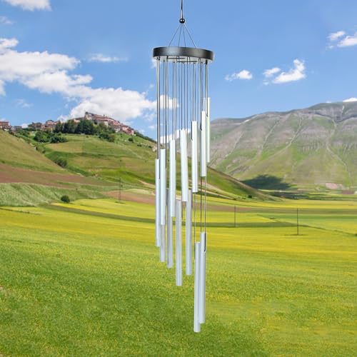 Image of ZAICUS Wind Chime, Windchime for Home, Balcony, Garden, Patio - Home Decor Items (Silver) SHome Outdoor & Indoor Use - Metal Hanging Bell Windchime