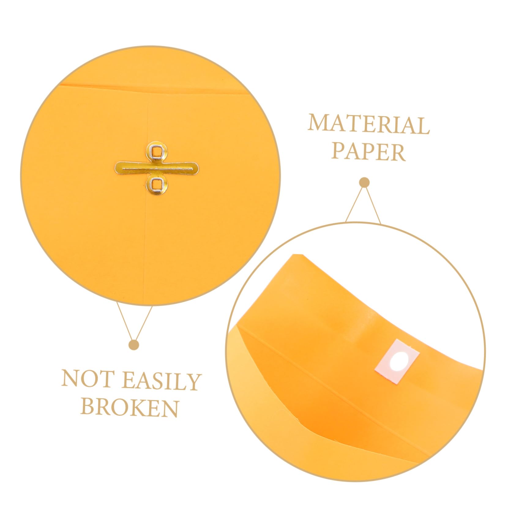 Sobres de Papel Kraft Dorado 6x9 Pulgadas 50 Piezas | Cierre de Hierro, Acabado Vintage Elegante, para Tarjetas, Invitaciones y Postales en Reuniones