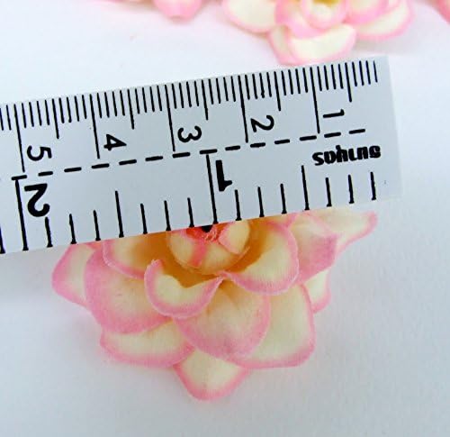 24 Silk Silver Roses Flower Head - 1.75" - Artificial Flowers Heads Fabric Floral Supplies Wholesale Lot for Wedding Flowers Accessories Make Bridal Hair Clips Headbands Dress - Image 2
