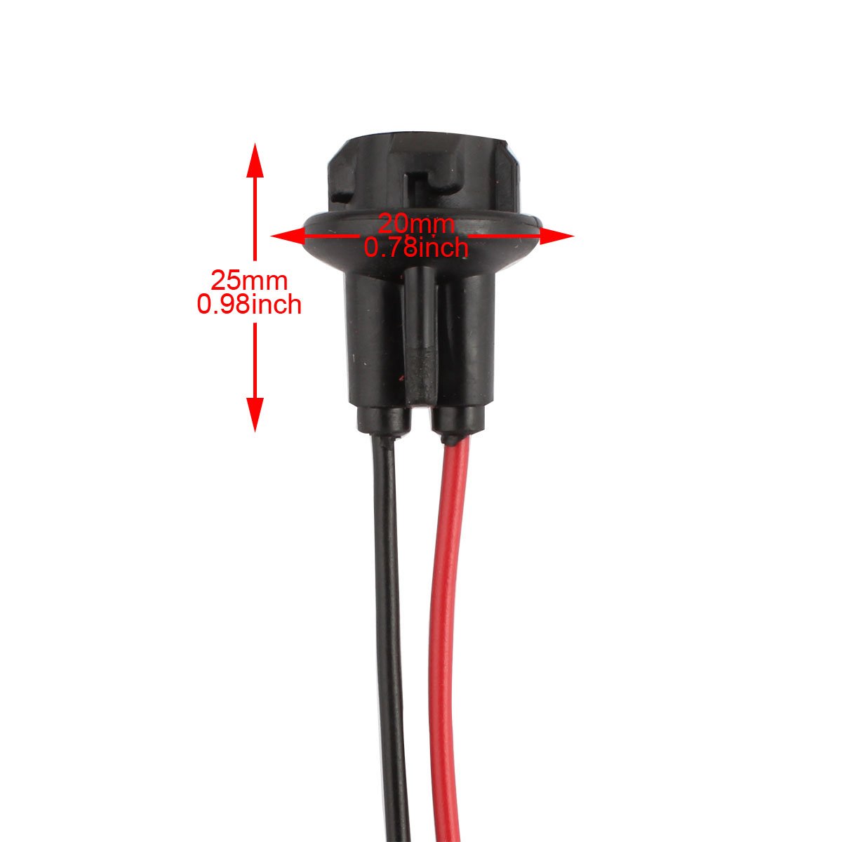 TOMALL 20pcs T10 194 W5W Light Bulb Socket Pre-Wired Connector for Automotive