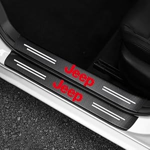 JOHLCR Jeep Kohlefaser Einstiegsleisten Schutzfolie 4 Stück