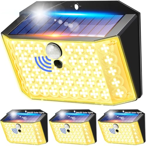 💡【Facile da Installare】Il faretto led da esterno solare sono facili da installare.È possibile installare facilmente faretti solari a led da esterno sulla parete utilizzando le viti fornite senza la necessità di cablaggio. Si prega di installare la faretti solari a led da esterno nella direzione del sole per una migliore ricarica. L'altezza di installazione ideale per le luci solari è di circa 1,5 a 2 metri.La faretti solari a led da esterno sono perfette per illuminare le aree esterne, come porte d'ingresso, giardini, recinzioni, cortili, garage, ponti, scale e altro ancora.Porta il faretto led da esterno solare & faretti solari a led da esterno & lampade solari da giardino a casa!