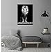 LevvArts - Lion Pictures Wall Art Black and White Lion Portrait Canvas Painting for Living Room Office Decoration Ready to Hang 24