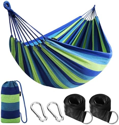 ANYOO Cotton Hammock Portable Camping Hammocks for Hanging Sturdy...