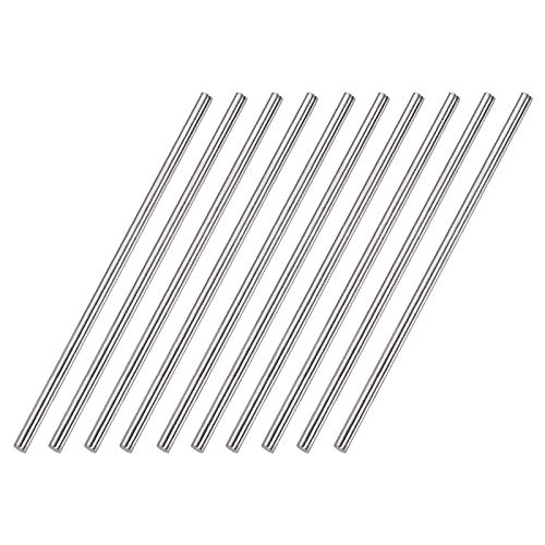 PHasz 10 Pcs 304 Stainless Steel Round Rods Diameter 2-3Mm Length 500Mm, Solid Shaft Rods Suitable for DIY Craft Model,Diameter 3mm