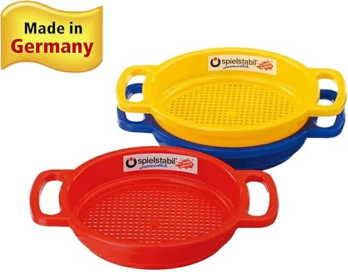 Miniatura 6 de Spielstabil - Juguete de playa grande con tamiz de arena un tamiz incluido los colores varían fabricado en Alemania