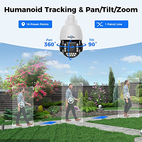Hiseeu-36030X-Optical-Zoom-4K-8MP-PoE-PTZ-Home-Security-Cameras-360Pan90Tilt-Security-Camera-OutdoorIndoor-2-Way-AudioAuto-Tracking-APP-Motion-AlertsSD-Card-Storage-SpotlightSound-Alarm
