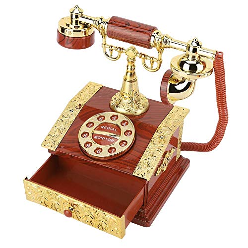 Image of AUGEN Exclusive Music Box Musical 360 rotatable Carousel Children's Wooden Men and Women Birthday Creative Christmas Valentine's Day Gift Home Decoration (Telephone)