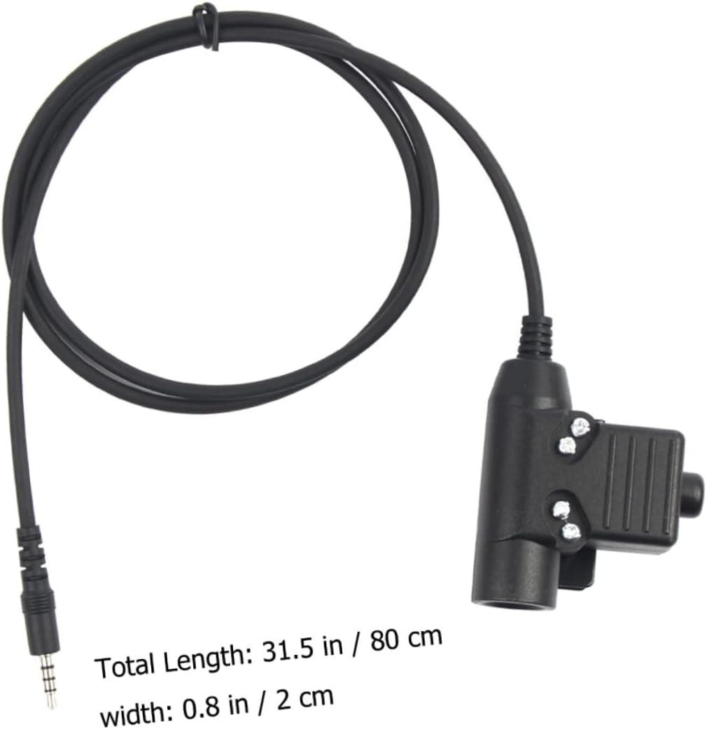 4pcs Ptt Button Military Adapter Headset Adapter Cable Aviation Ptt System Earpiece