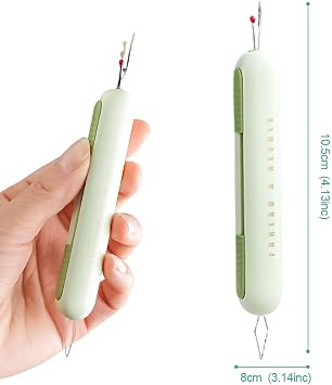 2 in 1 Needle Threader and Seam Ripper Set, 2024 New Sewing Tools for DIY Sewing Craft Knitting Embroidery Sewing Needle Threading and Seam Ripper for Sewing Supplies (3 PCs)
