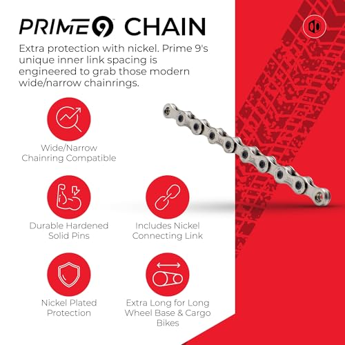 Box Two Prime 9 X-Wide Multi Shift Groupset Cycling Groupset 9 Speed 1x Drivetrain Shifter, Rear Derailleur, Freehub Bike Cassette, Chain | Box Components