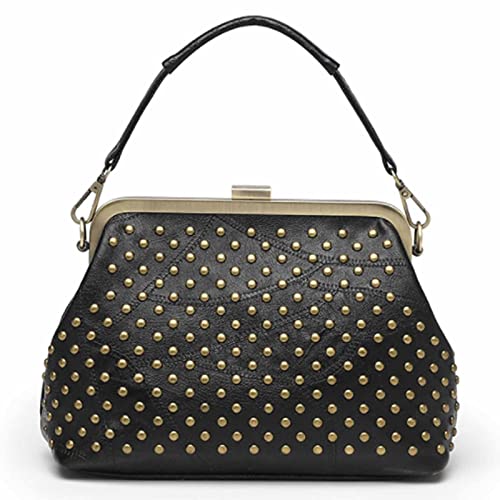 Bolso de mujer retro tipo tote en cuero PU miniatura 1
