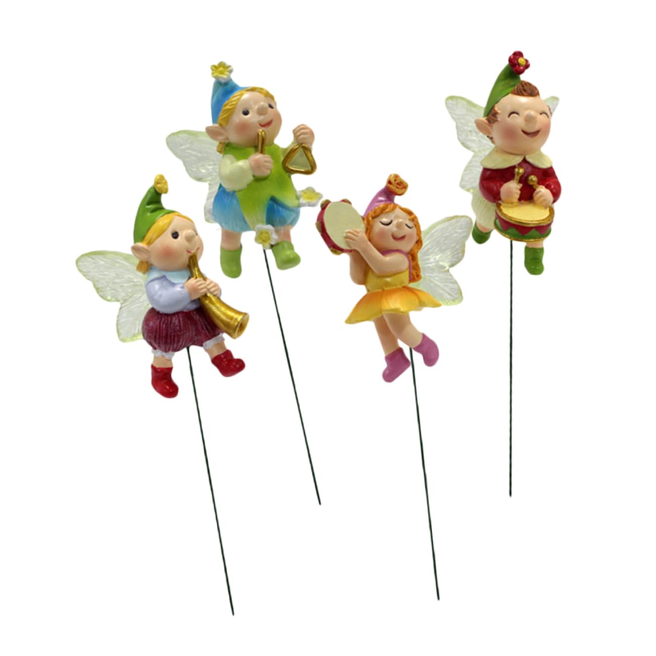 TOYANDONA 4 Sätze Teiliges Figuren Harz Für Bonsai Und Garten Dekoration Wetterfeste Gartenstecker Für Blumentöpfe Für Feengärten Und Feierlichkeiten 4 Stück * 4