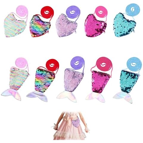 10pcs Mermaid Tail Coin Purse Set Cover