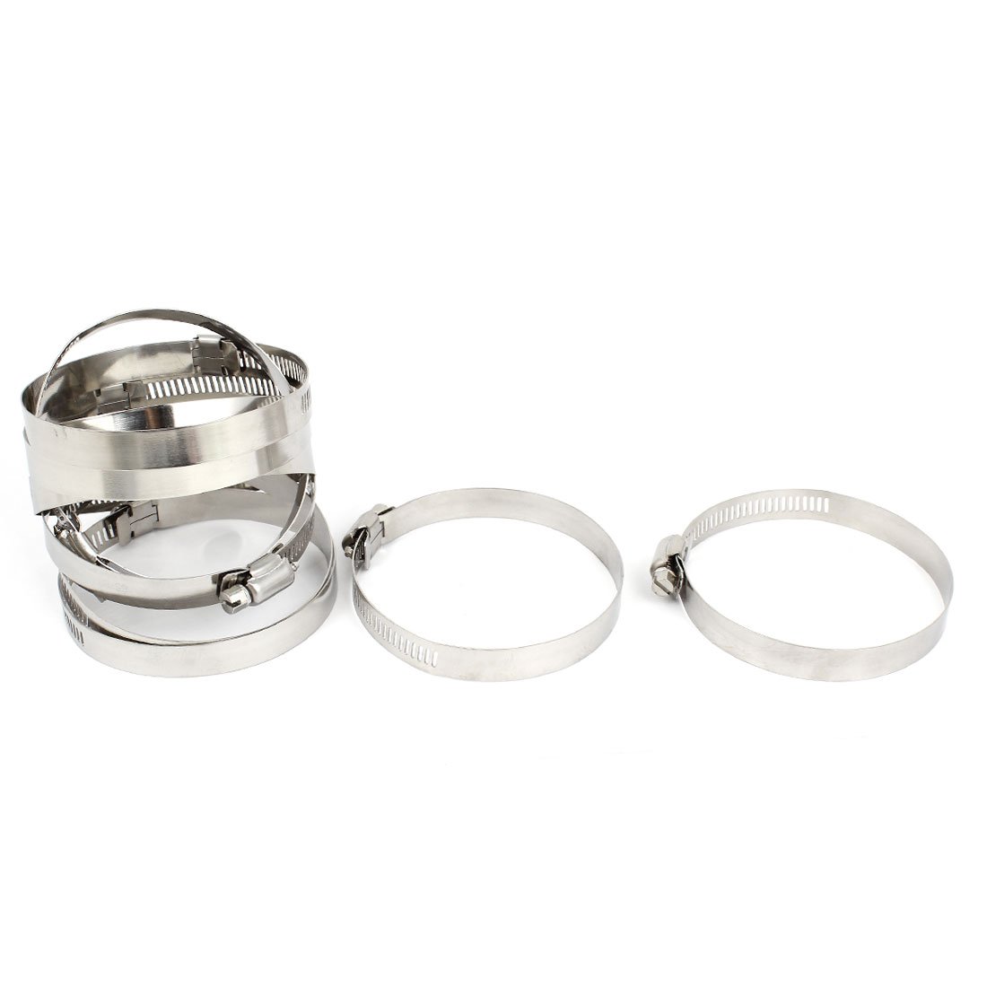 10-Pack 304 Stainless Steel Hose Clamps - 65mm To 89mm Adjustable Pipe Clamps For Plumbing & DIY