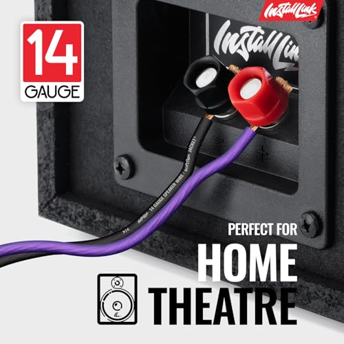 Image of 14 AWG Gauge Speaker Wire Cable Stereo, Car or Home Theater, CCA (100 Feet) by Install Link