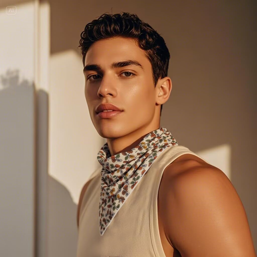 2 Pack 100% Cotton Bandana Headband, Head Wrap, Protective Coverage, Hair Neck Scarf for Men, Women 23 x 23 inch - Image 8