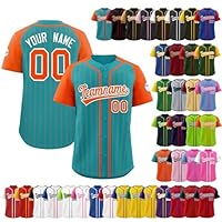 Custom Baseball Jersey Personalized Name Number Logo Men's Button Down Shirts Personalized Hip Hop Sport Wear for Men Women Youth Kids