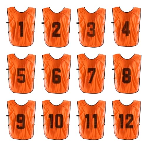 Gilets de football PATIKIL orange pour vos matchs et entraînements adultes