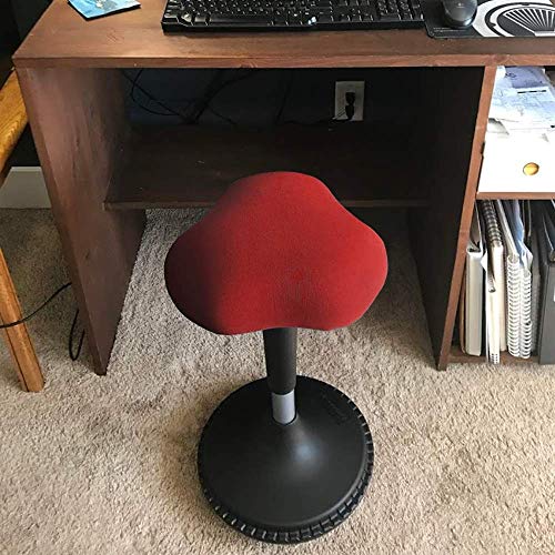 Image of AnthroDesk Wobble Chair Ergonomic Active Sitting Stool, Perfect for Standing Desks and Core Strengthening (Red)