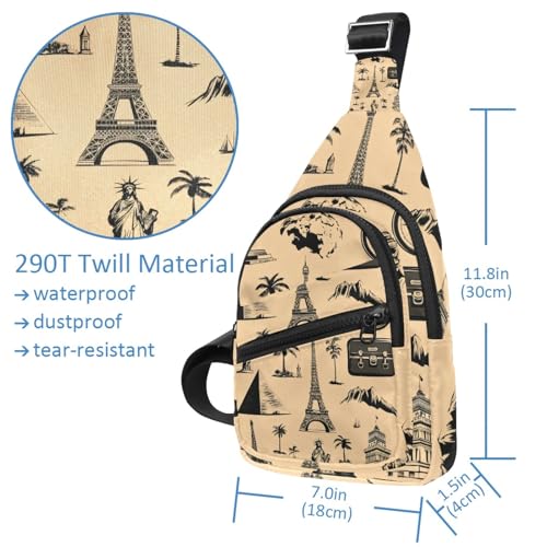 Sac à dos à bandoulière vintage taille unique avec sangle ajustable