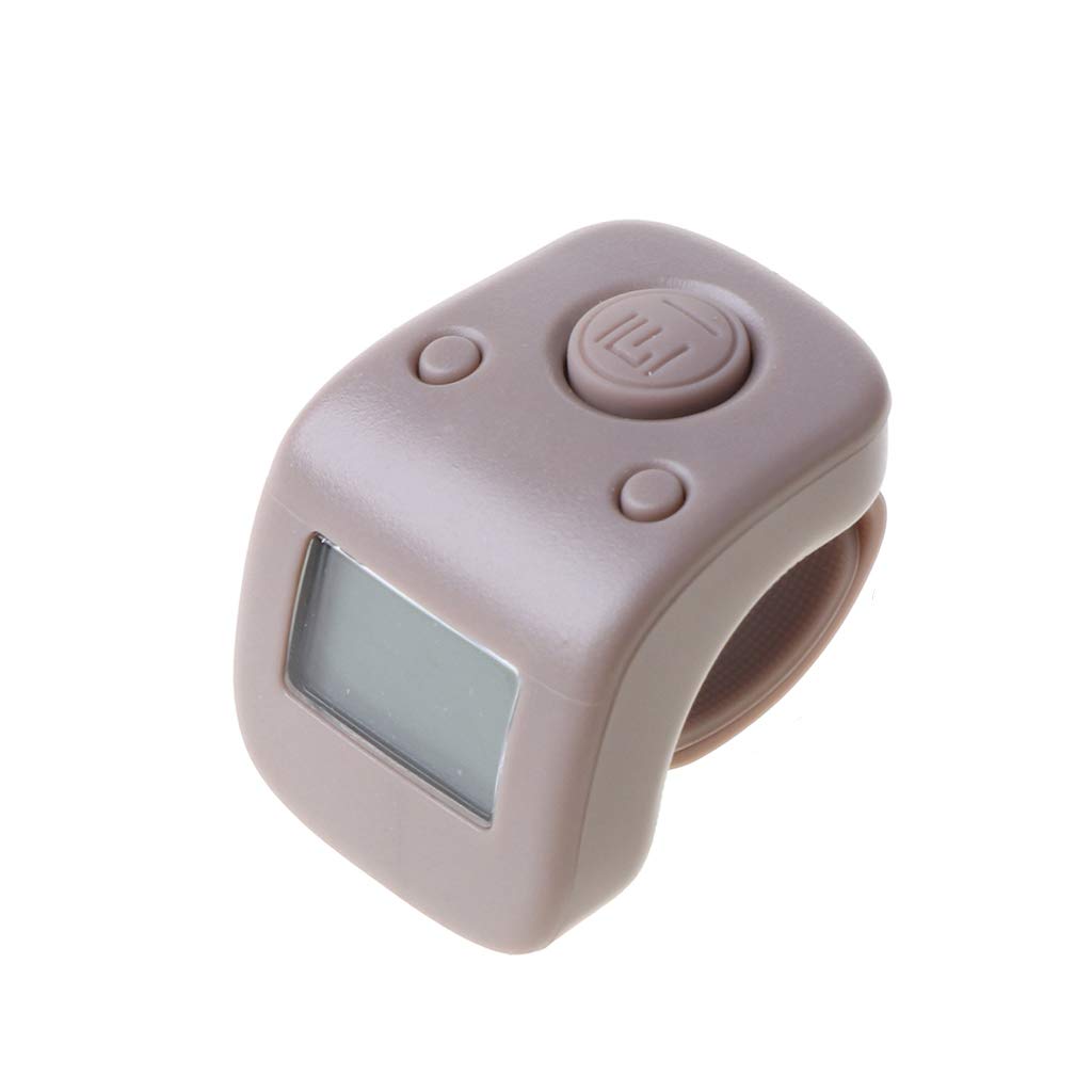 Gumei Grey Digital Lcd Finger Ring Tally Counter 6Digit Buddha Beads Prayer Counter Clicker