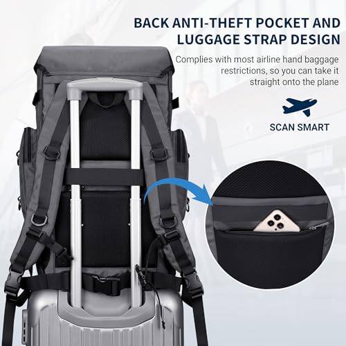 Image of WITZMAN Travel Backpack for Men Convertible Carry On Luggage Backpack fit 17 Inch Laptop for Airplane
