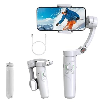WeFly M1 Anti Shake Foldable 3 Axis Smartphone Gimbal Stabilizer Support Face Tracking Time Lapse Photograhy, with App Advanced Gyroscope, Object Tracking, gimbal for phone, mobile gimbal 360 rotation
