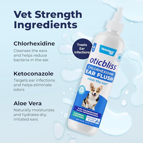 image for Vetnique Labs Vetnique Oticbliss Medicated Dog Ear Infection Treatment