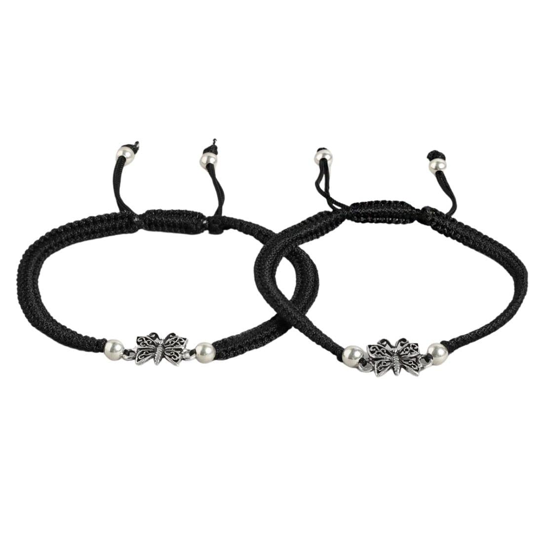 zavya 925 Sterling Silver Modest Butterfly Rhodium Plating Thread Anklet (Pair) | Gift for Women & Girls | With Certificate of Authenticity & 925 Stamp-picture-49