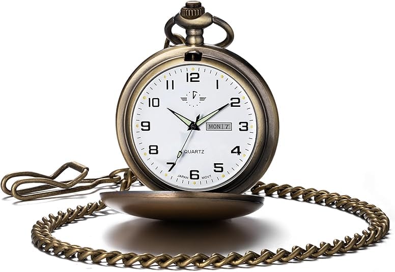 BOSHIYA Smooth Quartz Pocket Watches