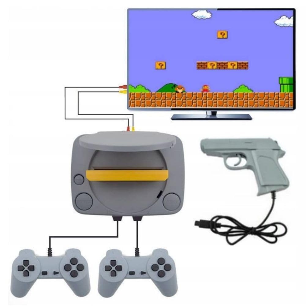 Drumstone (𝗦𝗽𝗲𝗰𝗶𝗮𝗹 𝟭𝟬 𝗬𝗲𝗮𝗿𝘀 𝗪𝗮𝗿𝗿𝗮𝗻𝘁𝘆) Plug-and-Play Video Game Console | Comes with 2 Controllers, 1 Laser Gun, and Unlimited Fun - The Perfect Gift for Kids
