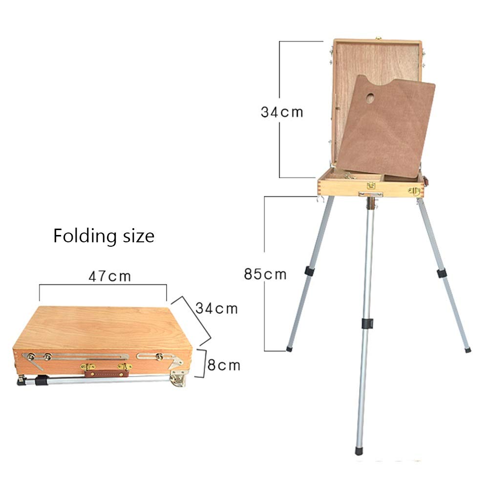 Tragbare Staffelei Für Kinder Und Erwachsene, Aluminium-Stativ, Skizzenkasten Mit Schublade, Schultergurt, Leinwand-Display,