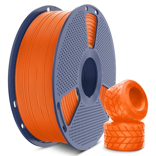 Image of SUNLU TPU 3D Printer Filament 1.75mm, High Speed 95A TPU Filament, 1KG Flexible 3D Filament for Fast Printing, Dimensional Accuracy + /- 0.03mm, Suitable for Most FDM 3D Printers. (Sunny Orange)